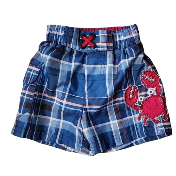Oshkosh B'gosh crabby Plaid Swim Trunks - Picture 1 of 6